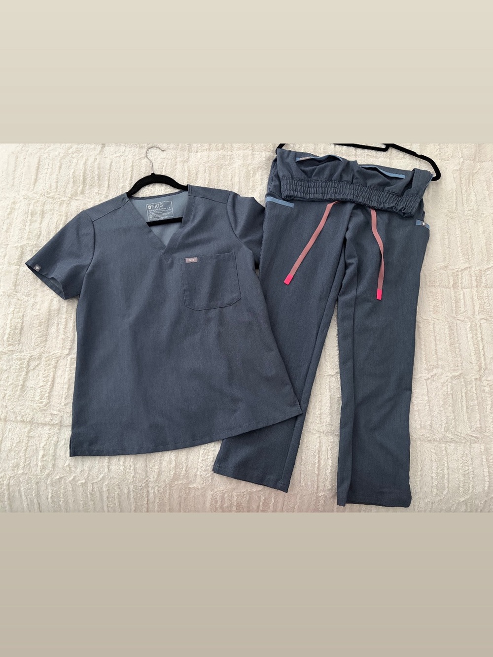 Women’s FIGS scrub set.